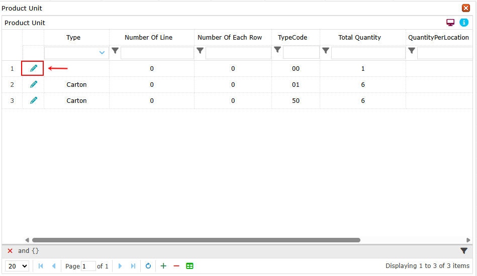 Edit Type Code Type Code, linari, www.linari.app, wms, Warehouse, Type Code, information, Type Code submenu, edit the required information